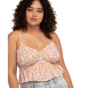 NWT RSQ Daisy Cross Back Babydoll Skinny Tank